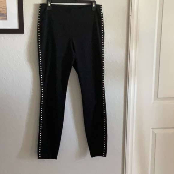 INC International Concepts Black Pull On Pants With Studs - Picture 2 of 7